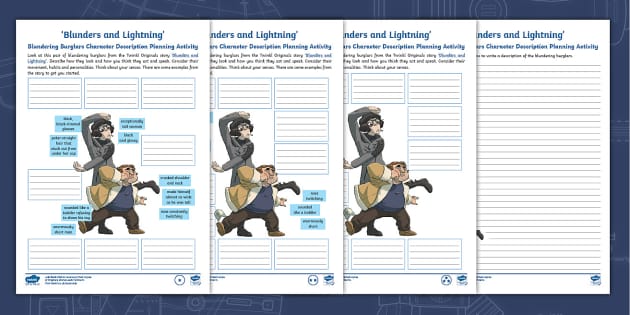 Blundering Burglars KS2 Character Description Activity